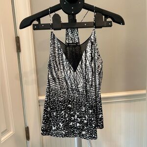 Trouve Black White Tank Top Small